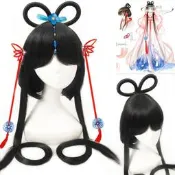 【現貨免運】主聖達 cosplay假髮 Vocaloid洛天依憶紅蓮cos原版黑色憶紅蓮