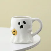 全球選品1館 生活百貨 陶瓷杯 萬聖節高顏值 卡通可愛 喝茶熱飲 麥片 燕麥 咖啡 牛奶杯
