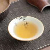 全球選品1館 生活百貨 草木灰斗笠杯手繪君子竹主人品茗杯子個人喝茶杯家用陶瓷功夫茶具