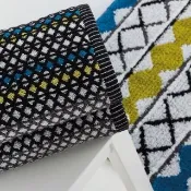 【Sorema 舒蕾馬】時髦線條現代藝術毛巾-GRID 50x100cm 南歐明星品牌(★五星級時尚渡假飯店風格★)