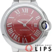 【DOKODEMO】卡地亞 Ballon Bleu de Cartier 女士腕錶，33毫米自動上鍊，型號 WSBB0052，含原廠錶盒及保固卡。精鋼錶殼，RED拋光。成色極佳。 [二手]
