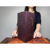 阿一藝品 頂級三江流域【雞血石原礦】桂林紅 帶黃凍 大印材 鴻運當頭 雕刻素材 四面大印 鎮宅之寶 收藏品 J57
