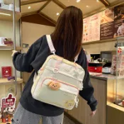 🔥新款🔥日係百搭高顔值單肩斜挎包ins學院風軟妹少女包包大容量雙肩背包可愛後背包 小清新通懃包包 出遊通學好包 SDBU