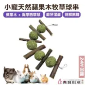 小寵天然蘋果木牧草球串 提摩西草球 磨牙串 龍貓兔天竺鼠松鼠倉鼠齧齒類小動物 兔子零食 龍貓零食 典贊創意 寵物用品
