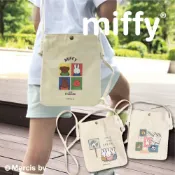 【MIFFY】綁帶手機包 手機包 側背包 斜背包 小包 帆布包 斜背包