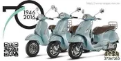 **偉士倉庫*偉士牌 vespa 70週年紀念貼紙 稅牌 收藏 