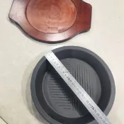 鑄鐵鐵板燒盤商用圓形燒烤盤家用牛排盤鐵板烤魚盤龍蝦盤深 h7081