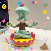 (店+)廢物專賣店 派大星筆筒 章魚哥手機架 蓮花座章魚哥 創意擺件 海綿寶寶 筆插 卡通 收納筒 學生 生日禮物 交換禮物