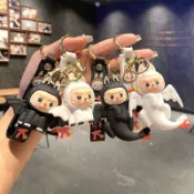 【新款】卡通馴龍拉布布吊飾 娃娃機鑰匙扣批發 女生可愛labubu鑰匙圈 機車矽膠鑰匙鏈 時尚泡泡瑪特背包掛飾 3D軟膠
