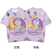  迪士尼星黛露短袖T恤 玲娜貝兒聯名款 雪莉玫達菲熊 速乾排汗運動上衣 二次元卡通印花 女裝寬鬆休閒T