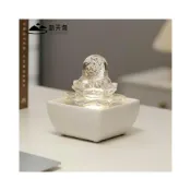 (店+)現代客廳流水擺件招財風水輪茶幾桌面循環水景 加溼器玻璃裝飾禮品 流水擺件 流水擺飾 招財擺飾 風水招財流水組