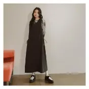 【MO-BO】Urban 輕盈暖尼龍慵懶口袋背心洋裝