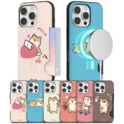 韓國 柴犬生活 磁吸插卡夾層 手機殼│iPhone 18 17 Pro Max AIr 16 Plus 15