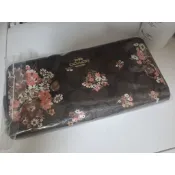 【Coach 正品】花卉C紋拉鍊長夾｜全新未使用+小牌購證+美國Outlet收據