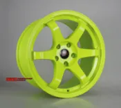 【台灣製造】KR230 類RAYS TE37 內凹深V鋁圈樣式17吋 全車系 9J ET20 螢光黃