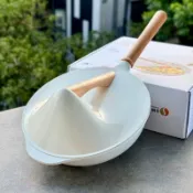 【蝦特選】市面少見!微瑕外貿原單 26CM陶瓷層不粘平底斗笠煎鍋 家用炒燜