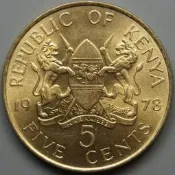 肯尼亞 1978年 5分 銅幣 201015