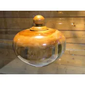 大聚寶盆 27cm 招財/木雕/100%櫸木 天然原木