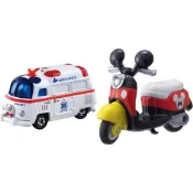 ☆88玩具收納☆日本直送 TOMICA 多美小汽車 DM-12 米奇 救護車 / DM-13 米奇 摩托車 合金模型車