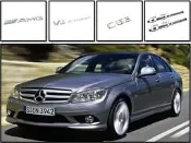 圓夢工廠 賓士 C W204 C63 AMG V8 Biturbo 6.3AMG BRABUS 鍍鉻車身字標字貼 車標