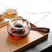 新款 紫砂側把壺 高硼矽煮茶器 小青柑 茶水分離兩用 辦公室 現代簡約 辦公室泡茶專用