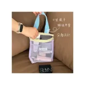 (店+)多巴胺 透氣 素色 拉鍊款 網狀 網紗 手提袋 乾濕分離袋 游泳包 收納袋 防水袋 運動包 洗漱包