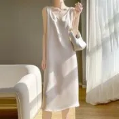 【韓國K.W.】韓國空運一件式少女心扉造型背心洋裝(小香風/輕量涼感/背心/休閒/日系/通勤/渡假)
