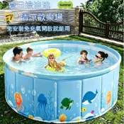 充氣泳池 游泳池 支架戲水池 戶外戲水池 家用泳池 折疊儲水池 家庭游泳池 160x160x45cm