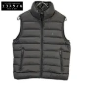 【DOKODEMO】Polo Ralph Lauren 灰色皮質燈芯絨羽絨背心，M 碼 [二手]