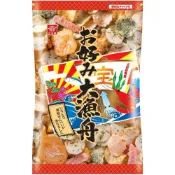 (店+)+爆買日本+三河屋 大漁舟仙貝蝦餅 160g 大份量 綜合海鮮餅 蝦餅 海鮮米果 日本原裝 日本零食 仙貝