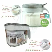 【九元生活百貨】9uLife 玻璃調味罐 附匙調味盒 圓形 方形 鹽罐 胡椒罐 椒鹽罐 SGS