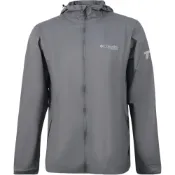 (店+)【Columbia 哥倫比亞】Columbia哥倫比亞 鈦金系列城市戶外系列 SS25 品牌logo時尚百搭連帽拒水透氣夾克 男款 灰色