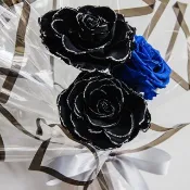 小香風花束附提袋/香奈兒花束/永生花束/厄瓜多玫瑰/不凋花/禮物