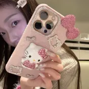 ✨臺灣出貨✨ins韓系輕奢水鑽Kitty適用iPhone16promax手機殼蘋果15/14高級感