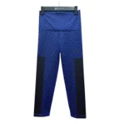 adidas 愛迪達 ADIDAS 束褲 GS FLOWER TIGHT 黑藍 菱格 七分褲 運動 緊身褲 女 S17635