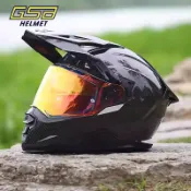 GSB新款X30 越野拉力安全帽 碳纖維雙鏡片安全帽 公路拉力全罩式安全帽 四季通用