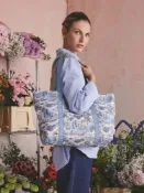 【Cath Kidston】London Town 寬版托特包