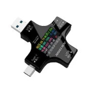 (店+)炬為 電壓電流檢測儀 彩色版(測試器 全功能 Type-C+USB 輸出 可測QC PD 多功能)