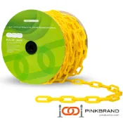 【PINK BRAND｜MIT】8mm*25M捲裝溫暖黃/白/紅/黑/橘 短目塑膠鏈 專業圍籬 圍欄 排隊 不怕導電