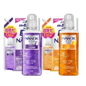 (店+)【LION 獅王】【激安小鋪】NANOX ONE 奈米樂 超濃縮洗衣精600g/補充包1080g