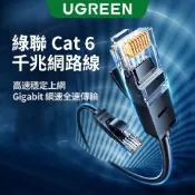 綠聯 CAT6網路線 黑色 1M