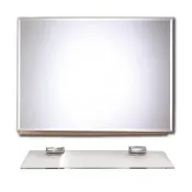【海德廚衛】經典防霧方型浴鏡 70x50CM(附玻璃平台+夾頭)