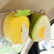 🎶特惠價☜桃園出貨🎶ins卡通水果西瓜牛油果菠蘿造型紙巾抽創意車載紙巾盒抽紙盒掛式