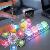 3/6 鍵 LED 貓爪鍵盤鑰匙扣 Fidget Spinner 玩具 - 可點擊按鈕減壓辦公桌配件辦公室裝飾禮物