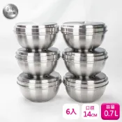 PERFECT 理想 牌極緻316不銹鋼14cm附蓋隔熱碗-6入兒童碗