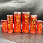 【樂興佛具】果凍玻璃斗燭 / 果凍蠟燭 / 水晶蠟燭 / 底部水袋 / 光明燈 / 旺旺燈 / 安全蠟燭