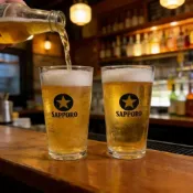 【桃園出貨】 黑標SAPPORO三寶樂啤酒日式生啤杯玻璃加厚扎啤杯小麥杯定製LOGO