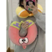 U型護頸枕 可愛派大星u型枕創意新款記憶棉護頸枕護脖子旅行便攜午睡枕助眠 旅行頸枕 旅行枕 脖子枕頭