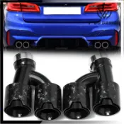 【品質保障】適用於BMW寶馬5系列 G30 G31 525 530i 改裝四出尾飾管碳纖維排氣管尾嘴
