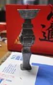 早期 厚錫 古錫 燭台 小品 擺飾 春仔花 旗座